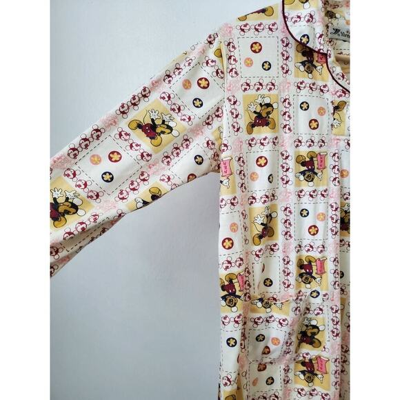 Korean‎ Mickey Mouse sleep shirt nightgown M flannel knee length rare - Picture 4 of 6